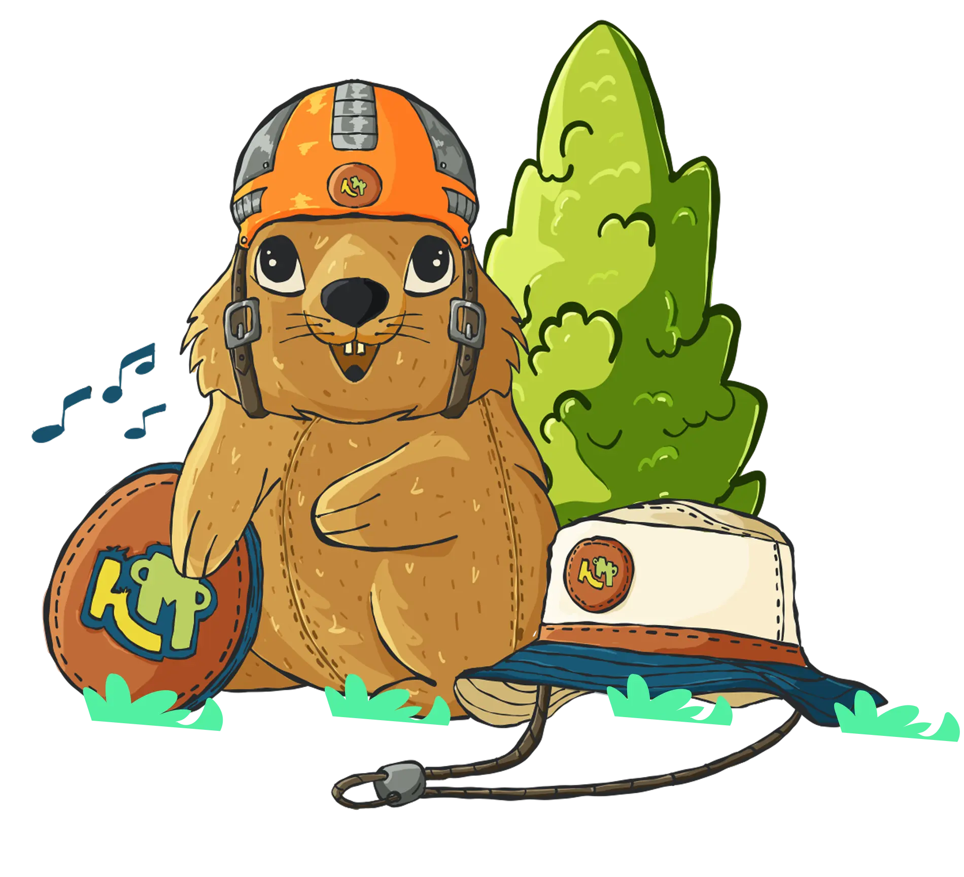 THIS MARMOT PACKED WAY TOO MANY HATS